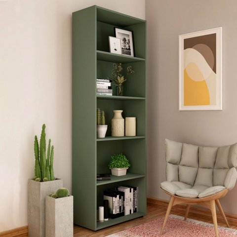 Estante para Livros Multy 4 Prateleiras Menta - Pnr Móveis
