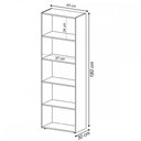 Ver imagem 5 de Estante para Livros Multy 4 Prateleiras Menta - Pnr Móveis