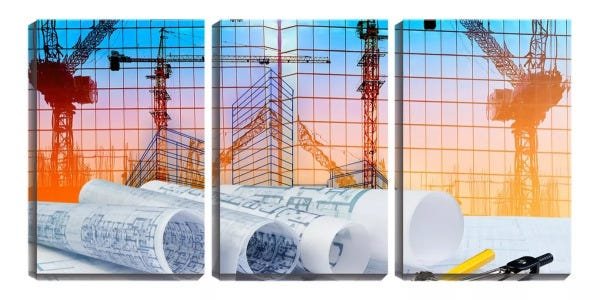 Quadro Decorativo Envolvente Construção Civil Cor:Colorido - 1
