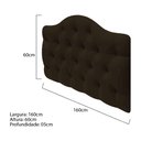 Ver imagem 3 de Cabeceira Suspensa Imperatriz 160 cm Queen Size Corano Marrom - Doce Sonho Móveis