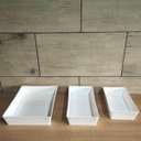 Ver imagem 5 de Kit 5 Travessas Retangulares 2,2l Brancas Salada Sobremesa Petisco Cozinha Restaurantes Coza