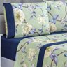 Jogo de Cama Forest Floral Verde/Marinho King Micropercal 200 Fios 04 Peças - 2