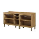 Ver imagem 4 de Balcões de Cozinha 5 Portas 2 Gavetas MDF com Tampos 200cm Malta Espresso Móveis Amêndoa/Platina