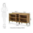 Ver imagem 3 de Balcões de Cozinha 5 Portas 2 Gavetas MDF com Tampos 200cm Malta Espresso Móveis Amêndoa/Platina