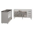Ver imagem 4 de Balcão Armário Gabinete de Pia 150 Cm Deise e Balcão Alana para Fogão Cooktop 5 Bocas e Forno Elétri