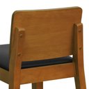 Ver imagem 7 de Banqueta Média Lyon Madeira Encosto Anatômico - Amêndoa - Assento Estofado Corano Preto