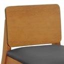 Ver imagem 5 de Banqueta Média Lyon Madeira Encosto Anatômico - Amêndoa - Assento Estofado Corano Preto