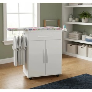 Tabua Mesa Passadeira de Roupa Bela C/gabinete Branco