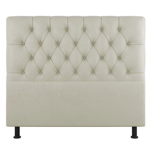 Cabeceira Cama Box Solteiro Nice 90cm Sintético Bege - Abmaza