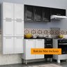 Cozinha De Aço 3 Peças Luce Branco e Preto Itatiaia Móveis - 1