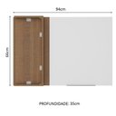 Ver imagem 6 de Armário Aéreo de Canto Stella 1 Porta Branco Madesa
