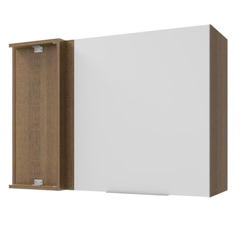 Armário Aéreo de Canto Stella 1 Porta Branco Madesa