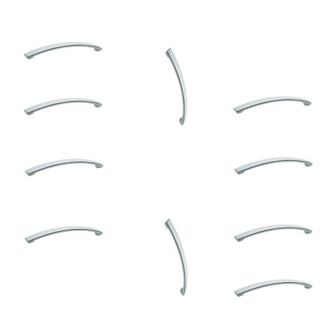 Caixa C/ 10 Peças - Puxador Novo Cromado Padrão Deki 128mm