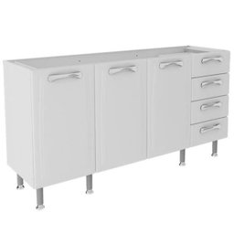 Balcão Para Pia 3 Portas Premium Branco Itatiaia Móveis - 1