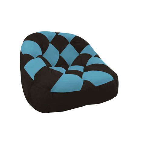 Poltrona Paloma Escritório Sala Pé Plástico Suede Marrom e Suede Azul Turquesa - Dominic Decor