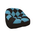 Ver imagem 1 de Poltrona Paloma Escritório Sala Pé Plástico Suede Marrom e Suede Azul Turquesa - Dominic Decor