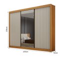 Ver imagem 2 de Guarda Roupa Casal Ripado Esp 3 Portas Prime - Arbo Design