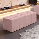 Ver imagem 1 de Puff Decorativo Living Sala de Estar 160 Cm Roma W01 Linho Rosa - Lyam Decor