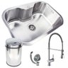 Cuba 9122 Escov + Torneira Miami + Lixeira 9L Inox Guimmis® - 1