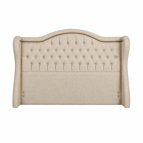 Cabeceira para Box Queen Monaco com Tachinhas Bege 180cm