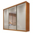 Ver imagem 1 de Guarda Roupa Casal Medelim 3 Portas 4 Gavetas com Espelho Cinamomo Fendi - Novo Horizonte