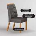 Ver imagem 2 de Cadeira para Mesa de Jantar Ilheus Kit 2 Peças Cinamomo Joli Chumbo - Leifer