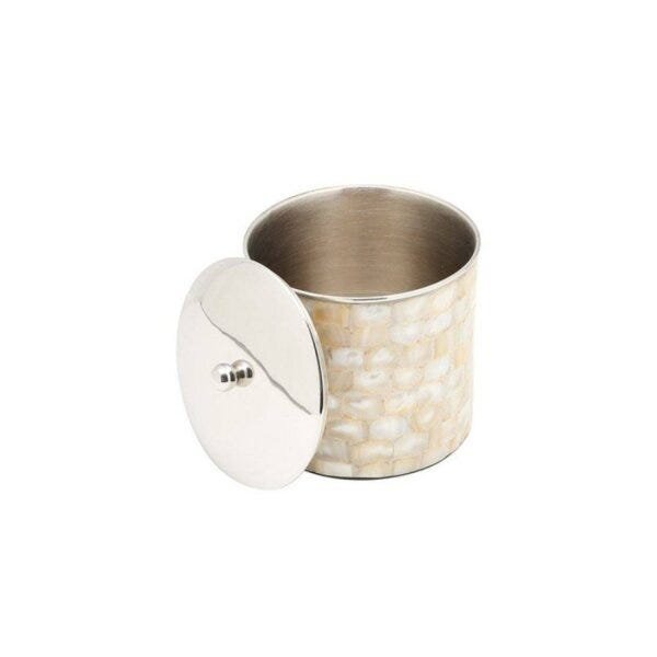 Porta Algodão em Aço Inox com Madrepérola 10cmx10cmx11,5 Rojemac - 2
