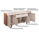 Ver imagem 3 de Conjunto Cristaleira Bar Adega e Buffet Aparador Balcão Albâni/Andorra Off White/Nature - Gran