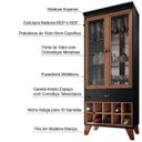 Ver imagem 2 de Conjunto Cristaleira Bar Adega e Buffet Aparador Balcão Albâni/Andorra Preto/Nature - Gran Belo