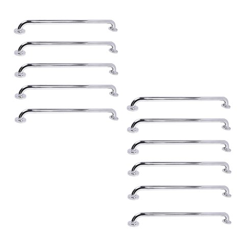 Barra de Apoio 70cm Inox Kit 11 Unidades Acessibilidade Banheiro Box Deficiente Idoso Gestante Cadei