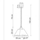 Ver imagem 2 de Pendente Quadrado 100cmx26cm Napoli Madelustre