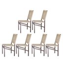 Ver imagem 1 de Cadeira Corda Náutica – Marrom Bege – Kit 6 – Jantar, Gourmet, Varanda e Living