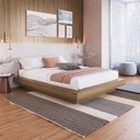 Ver imagem 1 de Cama Queen Flutuante 162cm X 202cm para Quarto de Casal Cor:mel