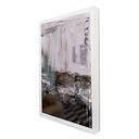 Ver imagem 1 de Quadro Decorativo Caixa Alta com Vidro Abstrato Black White TaColado Moldura Branca 90 x 60cm