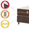 Cama Box Baú Casal Colchão Molas Flora Gazin + Box Sintético 52x138x188 Cor:Marrom - 12