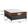 Cama Box Baú Casal Colchão Molas Flora Gazin + Box Sintético 52x138x188 Cor:Marrom - 14