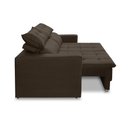 Ver mais imagens de Sofá Retrátil e Reclinável 3 Lugares 1,90m com Molas Emília Suede Marrom Madelina Decor