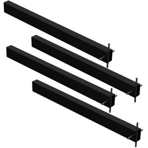 4 Suportes Pia Chumbar Bancada Mesa 40 Cm - Preto