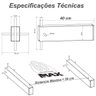 4 Suportes Pia Chumbar Bancada Mesa 40 Cm - Preto - 2