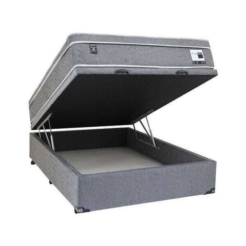 Cama Box Baú com Colchão Viúva Mola Mega Sono Pocket Eurotop - 120x203