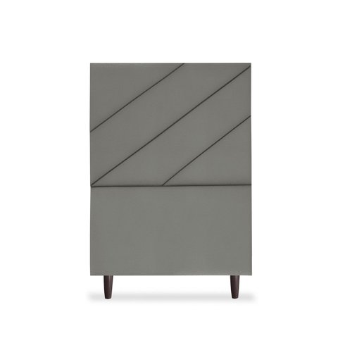 Cabeceira Estofada Queen Cristal 90cm Suede Cinza