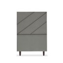 Ver imagem 1 de Cabeceira Estofada Queen Cristal 90cm Suede Cinza