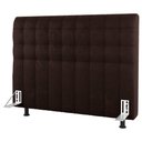 Ver imagem 1 de Cabeceira Cama Box Casal Queen Size Dahlia 160cm com Frame Sintético Marrom - Desk Design