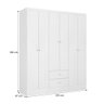 Roupeiro Casal 6 Portas Thb Astor, Branco com Rosa, 153 Cm - 3