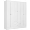 Roupeiro Casal 6 Portas Thb Astor, Branco com Rosa, 153 Cm - 1