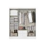 Roupeiro Casal 6 Portas Thb Astor, Branco com Rosa, 153 Cm - 4
