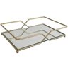 Bandeja Decorativa Espelhada Dourada 26cm Retangular para Banheiro Lavabo Duler - 1