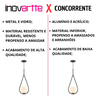 Luminária Pendente Lustre Aro Gota Preto Bola Globo Esfera Opaco Leitoso Moderno Luxo Inl117 - 2