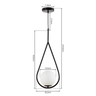 Luminária Pendente Lustre Aro Gota Preto Bola Globo Esfera Opaco Leitoso Moderno Luxo Inl117 - 7