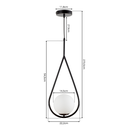Ver imagem 7 de Luminária Pendente Lustre Aro Gota Preto Bola Globo Esfera Opaco Leitoso Moderno Luxo Inl117